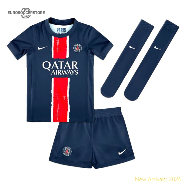 2024-2025 PSG Paris Saint Germain Home Mini Kit (Your Name)-Vantage Point Soccer